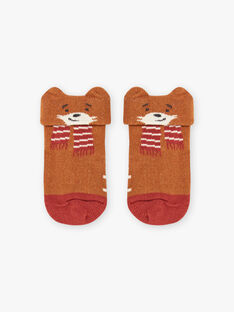 Socken für Baby Junge mit braunem Fuchs BALANCELOT / 21H4BGJ1SOQ809