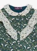 Smaragdgrüne Bluse mit Blumenmuster GACELIA / 23H1BF81CHE608