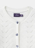 Ecrufarbene Strickjacke LACLARISSE / 24H1BFJ1CAR001