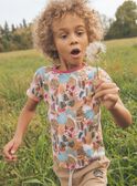 T-Shirt pfirsichfarben mit tropischem Aufdruck FICHEMAGE / 23E3PGD1TMC413