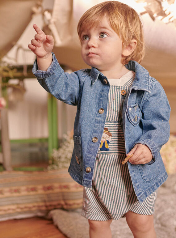 Baby Junge blaue Jeansjacke CAOSCAR / 22E1BGJ1GILP272