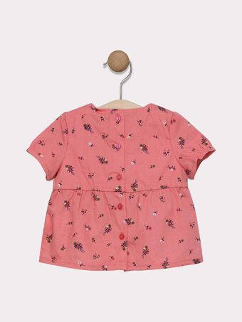 Hemd bedruckt rosa Baby Mädchen SACELINE / 19H1BF31CHE305