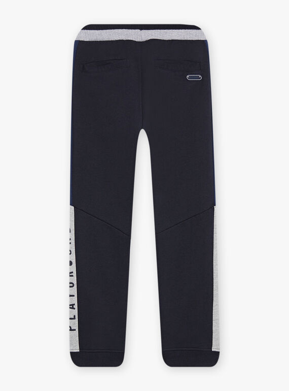Dunkelblauer Jogginganzug mit blauen und grau melierten Details DICLAGE2 / 22H3PGL2JGB705