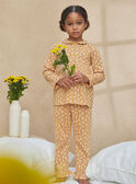 Honigfarbenes Pyjama-Set mit Blumenmuster KUIMIETTE / 24E5PF51PYJ113