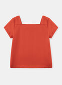 Rotes T-Shirt mit quadratischem Ausschnitt KENETTE / 24E2PF42TMC050