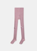 Strumpfhose, rosa mit Einhornkopf-Print an den Knien, Mädchen NICOETTE / 25H4PFS1COL001
