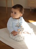 Blaues Bodysuit-T-Shirt, beige Hose und wassergrüne Socken FOREST / 23E0CG72ENS614