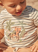 Graues T-Shirt mit Streifenmuster FATING / 23E1BGP1TMC007