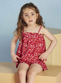 Fuchsiafarbenes Tank Top mit Blumendruck, Kind Mädchen CAUDEBETTE 1 / 22E2PFT3DEB304