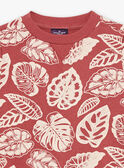 Sweatshirt rot mit Tropenmotiv FICOLAGE / 23E3PGD1SWE303