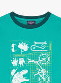 T-Shirt mit Dinosaurier-Motiven und phosphoreszierenden Fahrrädern FEPAGE / 23E3PGB2TMC630