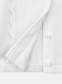 Weiße Jersey-Strickjacke mit Blumenstickerei KRIKETTE 2 / 24E2PFB3CAR001