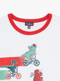 T-Shirt mit Dinosauriermotiven auf Fahrrädern FEMIAGE / 23E3PGB1TMC001