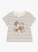 Graues T-Shirt mit Streifenmuster FATING / 23E1BGP1TMC007