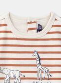 Gestreifter T-Shirt-Body KAMALO / 24E1BGE2BOD632
