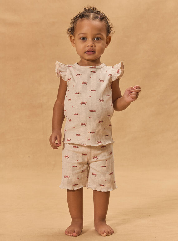 Set aus T-Shirt und Radlerhose mit Leopardenmuster MAZIRA / 25E1BFR1ENS808