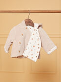 Beige Samtjacke mit Kapuze für Neugeborene LOAC / 24H0CM11VES007