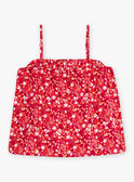 Fuchsiafarbenes Tank Top mit Blumendruck, Kind Mädchen CAUDEBETTE 1 / 22E2PFT3DEB304