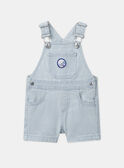 Gestreifter kurzärmliger Twill-Denim-Overall KAVAL / 24E1BGR1SACP272