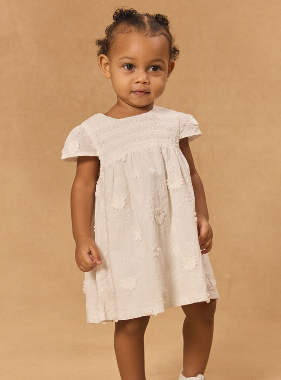Kleid mit Blumenstickerei MAFLORA / 25E1BFL3ROB001