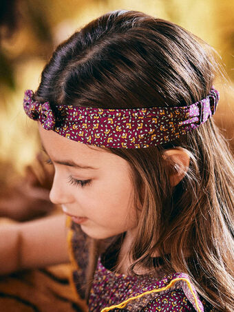 Stirnband für Kind Mädchen mit Blumendruck COHAETTE / 22E4PF91BAND302
