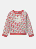 Geblümter Molton-Sweater mit Pailettenblume  KISWETTE / 24E2PFC1SWE410