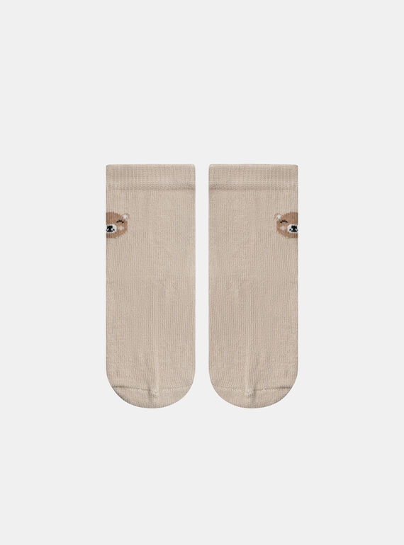 Einfarbige Socken mit Bärenkopf  LAFILOU / 24H4BGK2SOQ080