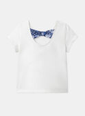 Ecrufarbenes T-Shirt mit Schmetterlingsmotiven LEPAPYETTE / 24H2PFJ1TMC001