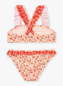 Badeanzugset in Melonenrot mit Blumenprint KLUPAETTE / 24E4PFG3D4LE403