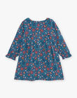 Entenblaues Kleid mit Blumenmuster DAMAURINE / 22H1BFU1ROB714