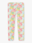Leggings für Kinder Mädchen mit Blumendruck in Ecru CEFLOETTE 3 / 22E4PFU3CAL811