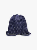 Marineblauer Rucksack mit weißen Tupfen FRYSAKETTE / 23E4PFL1BES070