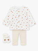 Set mit Jacke, Hose und Söckchen in Ecru und Grau LOICE / 24H0CM12ENS001