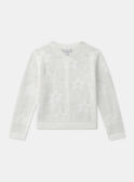 Geblümte Strickjacke in Ecru MLECARETTE / 25E2PFO1CAR001