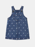 Trägerkleid aus geblümtem Denim MABERTILLE / 25E1BF71CHSK005