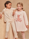 Zartrosa Pyjama aus Baumwollgaze mit Blumenmuster GRUTETTE / 23H5PF12PYJ080