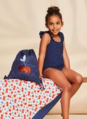 Marineblauer Rucksack mit weißen Tupfen FRYSAKETTE / 23E4PFL1BES070