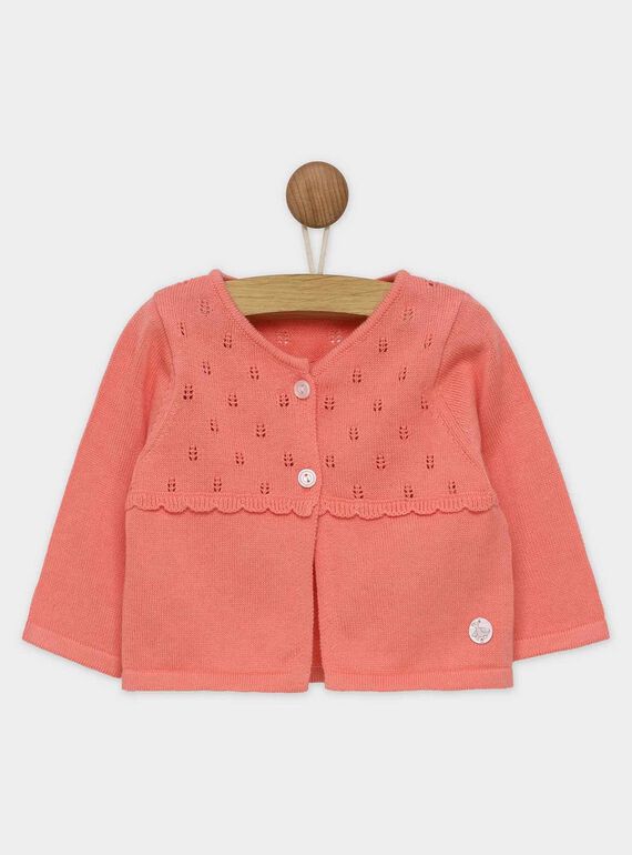 Rosa Strickjacke RYGWEN / 19E0CFI1CAR305