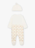 Baby Junge Regenbogen und Igel Fleecestrampler und Mütze CEFABRICE / 22E5BG44GRE002