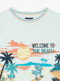 Helltürkisfarbenes T-Shirt mit kurzen Ärmeln FLUPLAGE / 23E3PGQ3TMCC216