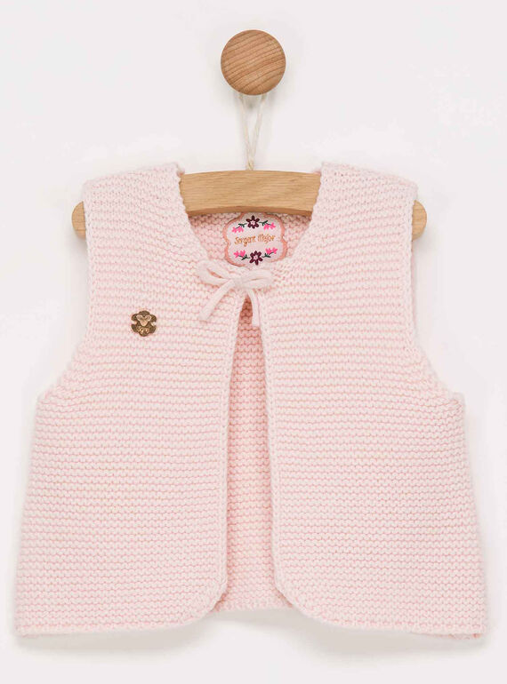 Pale rose Sleeveless cardigan PALONA / 18H1BFH1CSM301