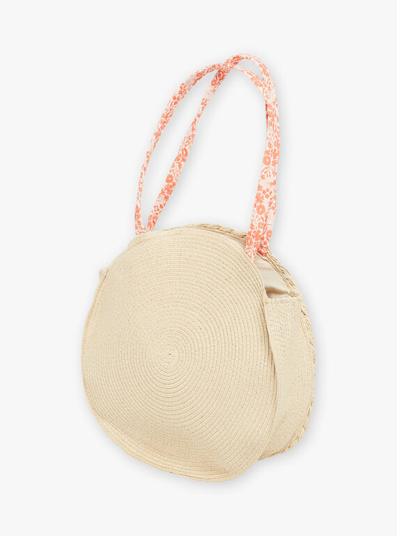 Strandtasche aus Stroh Kind Mädchen CLIKUETTE / 22E4PFO1BES009