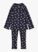 Marineblauer Pyjama mit Blumenmuster GRUMAETTE / 23H5PF13PYJ717