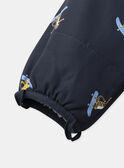 2-in-1-Regenmantel blau oder oder dunkelblau mit Tierprint und langen Ärmeln, Jungen NINIRAGE / 25H3PGE1IMP205