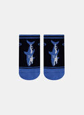 Jersey-Socken mit Jaquardmuster und Haifischmotiv in Blau KLOCHAGE / 24E4PGS1SOQC234