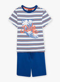 Strand-Outfit ecru, blau und rot für Kinder Junge CYOPLAGE3 / 22E3PGS4ENS001