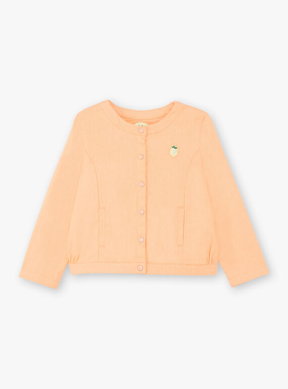 Orange Jacke Kind Mädchen ZIJAKETTE / 21E2PFO1VES406