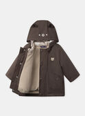 2-in-1-Parka mit langen Ärmeln in Braun oder Beige mit Bärenprint, Baby, Jungen NINATHAN / 25H1BGE1PAR816