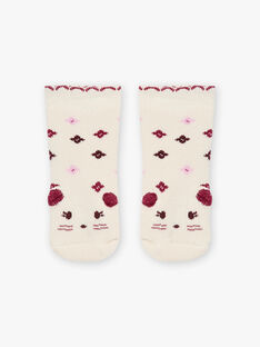 Beigefarbene Socken mit Maus- und Blumendruck Baby Mädchen BAREBECCA / 21H4BFQ1SOQ808