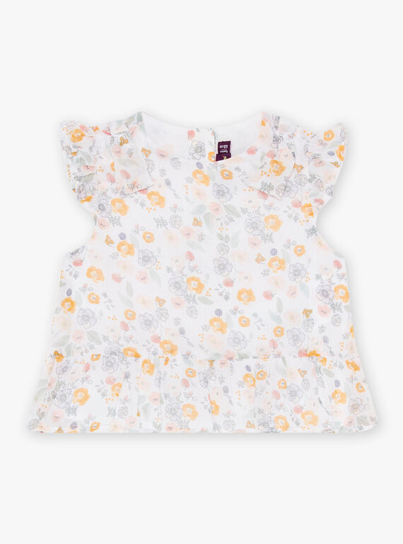 Baby Mädchen Blümchenmuster und Rüschenbluse CYAMELIE / 22E1BF11CHE001